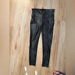 Spanx faux leather leggings  L black